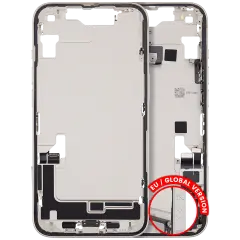 Mid-Frame Housing W/ Charging Port Flex & Small Parts For iPhone 14 (EU / Global Version) (Used OEM Pull: Grade B) (Starlight)