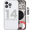 Back Housing W/ Charging Port Flex & Small Parts For iPhone 14 Pro Max (US Version) (Used OEM Pull: Grade C) (Silver)
