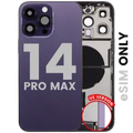 Back Housing W/ Charging Port Flex & Small Parts For iPhone 14 Pro Max (US Version) (Used OEM Pull: Grade A) (Deep Purple)