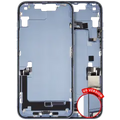 Mid-Frame Housing W/ Charging Port Flex & Small Parts For iPhone 14 Plus (US Version) (Used OEM Pull: Grade B) (Blue)