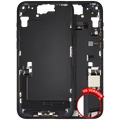 Mid-Frame Housing W/ Charging Port Flex & Small Parts For iPhone 15 Plus (US Version) (Used OEM Pull: Grade A) (Black)