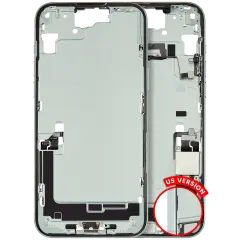 Mid-Frame Housing W/ Charging Port Flex & Small Parts For iPhone 15 Plus (US Version) (Used OEM Pull: Grade A) (Green)