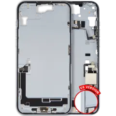 Mid-Frame Housing W/ Charging Port Flex & Small Parts For iPhone 15 Plus (US Version) (Used OEM Pull: Grade B) (Blue)