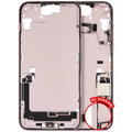 Mid-Frame Housing W/ Charging Port Flex & Small Parts For iPhone 15 Plus (US Version) (Used OEM Pull: Grade B) (Pink)