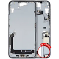 Mid-Frame Housing W/ Charging Port Flex & Small Parts For iPhone 15 Plus (US Version) (Used OEM Pull: Grade C) (Blue)