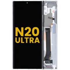 OLED Assembly With Frame For Samsung Galaxy Note 20 Ultra 5G (Refurbished) (Mystic White)
