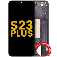 OLED Assembly With Frame For Samsung Galaxy S23 Plus 5G (US & International) (Refurbished) (Phantom Black)