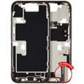 Mid-Frame Housing W/ Charging Port Flex & Small Parts For iPhone 16 Pro (US Version) (Used OEM Pull: Grade C) (Desert Titanium)