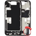 Mid-Frame Housing W/ Charging Port Flex & Small Parts For iPhone 16 Pro (US Version) (Used OEM Pull: Grade B) (Black Titanium)