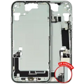 Mid-Frame Housing W/ Charging Port Flex & Small Parts For iPhone 15 (US Version) (Used OEM Pull: Grade B) (Green)