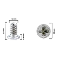 Screw For iPhone 12 Pro / 12 Pro Max (M1.0×1.00×2.0D×0.15T) (Service Pack) (30 Pack)