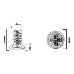 Screw For iPhone 12 Pro / 12 Pro Max (M1.0×1.00×2.0D×0.15T) (Service Pack) (30 Pack)