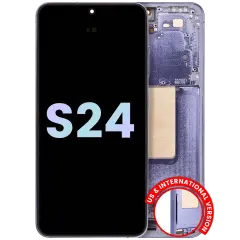 OLED Assembly With Frame For Samsung Galaxy S24 5G (US & International Version) (Service Pack) (Cobalt Violet)