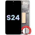 OLED Assembly With Frame For Samsung Galaxy S24 5G (US & International Version) (Service Pack) (Marble Grey)