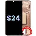 OLED Assembly With Frame For Samsung Galaxy S24 5G (US & International Version) (Service Pack) (Sandstone Orange)