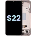 OLED Assembly With Frame For Samsung Galaxy S22 5G (Service Pack) (Pink Gold)