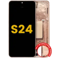 OLED Assembly With Frame For Samsung Galaxy S24 5G (US & International Version) (Refurbished) (Sandstone Orange)
