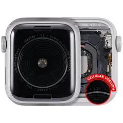 Housing Assembly Compatible For Watch Series SE 1st (40MM) (Used OEM Pull: Grade A) (Cellular Version) (Aluminum / Silver)