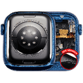 Housing Assembly Compatible For Watch Series 7 (41MM) (Used OEM Pull: Grade A) (GPS Version) (Aluminum / Blue)