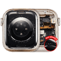 Housing Assembly Compatible For Watch Series 7 (41MM) (Used OEM Pull: Grade A) (GPS Version) (Aluminum / Starlight)