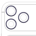 Back Camera Bezel Ring Only For iPhone 17 Pro / 17 Pro Max (Deep Blue) (3 Piece Set)