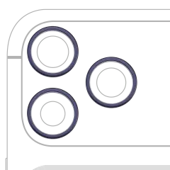 Back Camera Bezel Ring Only For iPhone 17 Pro / 17 Pro Max (Deep Blue) (3 Piece Set)