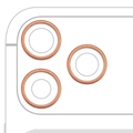 Back Camera Bezel Ring Only For iPhone 17 Pro / 17 Pro Max (Cosmic Orange) (3 Piece Set)