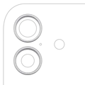 Back Camera Bezel Ring Only For iPhone 17 (White) (2 Piece Set)