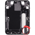 Mid-Frame Housing W/ Charging Port Flex & Small Parts For iPhone 17 (US Version) (Used OEM Pull: Grade A) (Black)