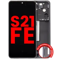 OLED Assembly With Frame For Samsung Galaxy S21 FE 5G (US & International Version) (Aftermarket Plus) (Graphite)