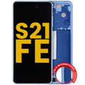 OLED Assembly With Frame For Samsung Galaxy S21 FE 5G (US & International) (Refurbished) (Blue)