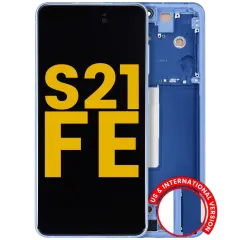 OLED Assembly With Frame For Samsung Galaxy S21 FE 5G (US & International) (Refurbished) (Blue)