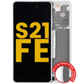 OLED Assembly With Frame For Samsung Galaxy S21 FE 5G (US & International) (Refurbished) (White)