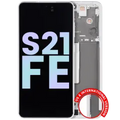 OLED Assembly With Frame For Samsung Galaxy S21 FE 5G (US & International Version) (Service Pack) (White)