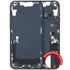 Mid-Frame Housing W/ Charging Port Flex & Small Parts For iPhone 14 Plus (EU / Global Version) (Used OEM Pull: Grade B) (Midnight)