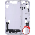 Mid-Frame Housing W/ Charging Port Flex & Small Parts For iPhone 14 (US Version) (Used OEM Pull: Grade B) (Purple)