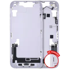 Mid-Frame Housing W/ Charging Port Flex & Small Parts For iPhone 14 (US Version) (Used OEM Pull: Grade B) (Purple)