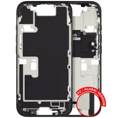 Mid-Frame Housing W/ Small Parts For iPhone 16 Pro (EU / Global Version) (Used OEM Pull: Grade B) (Black Titanium)