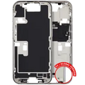 Mid-Frame Housing W/ Small Parts For iPhone 16 Pro (EU / Global Version) (Used OEM Pull: Grade C) (White Titanium)