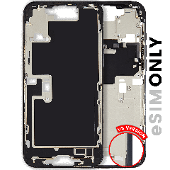Mid-Frame Housing W/ Small Parts For iPhone 16 Pro Max (US Version) (Used OEM Pull: Grade C) (Black Titanium)