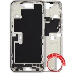 Mid-Frame Housing W/ Small Parts For iPhone 16 Pro Max (EU / Global Version) (Used OEM Pull: Grade B) (White Titanium)