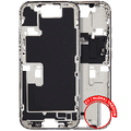 Mid-Frame Housing W/ Small Parts For iPhone 16 Pro (EU / Global Version) (Used OEM Pull: Grade B) (White Titanium)