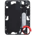 Mid-Frame Housing W/ Small Parts For iPhone 16 Plus (EU / Global Version) (Used OEM Pull: Grade B) (Black)