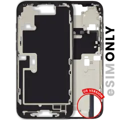 Mid-Frame Housing W/ Small Parts For iPhone 16 Pro Max (US Version) (Used OEM Pull: Grade B) (Black Titanium)