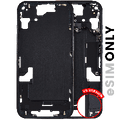 Mid-Frame Housing W/ Small Parts For iPhone 15 (US Version) (Used OEM Pull: Grade C) (Black)