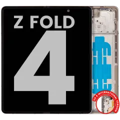Inner OLED Assembly With Frame For Samsung Galaxy Z Fold 4 5G (US & International) (Used OEM Pull: Grade B/C) (Beige)