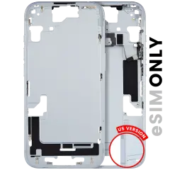 Mid-Frame Housing W/ Small Parts For iPhone 15 (US Version) (Used OEM Pull: Grade B) (Blue)