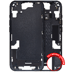 Mid-Frame Housing W/ Small Parts For iPhone 15 (EU / Global Version) (Used OEM Pull: Grade B) (Black)