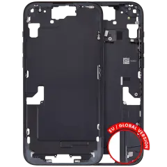 Mid-Frame Housing W/ Small Parts For iPhone 15 Plus (EU / Global Version) (Used OEM Pull: Grade A) (Black)