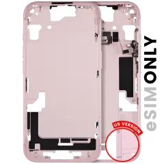 Mid-Frame Housing W/ Small Parts For iPhone 15 (US Version) (Used OEM Pull: Grade C) (Pink)